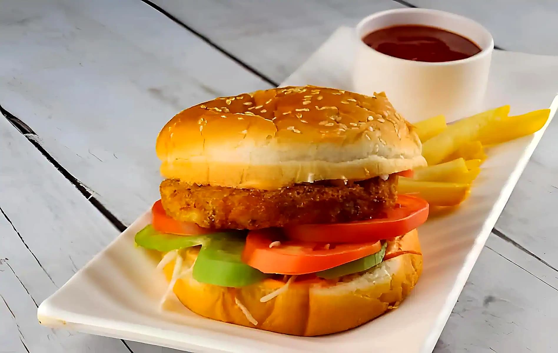 Crispy Spinach Burger